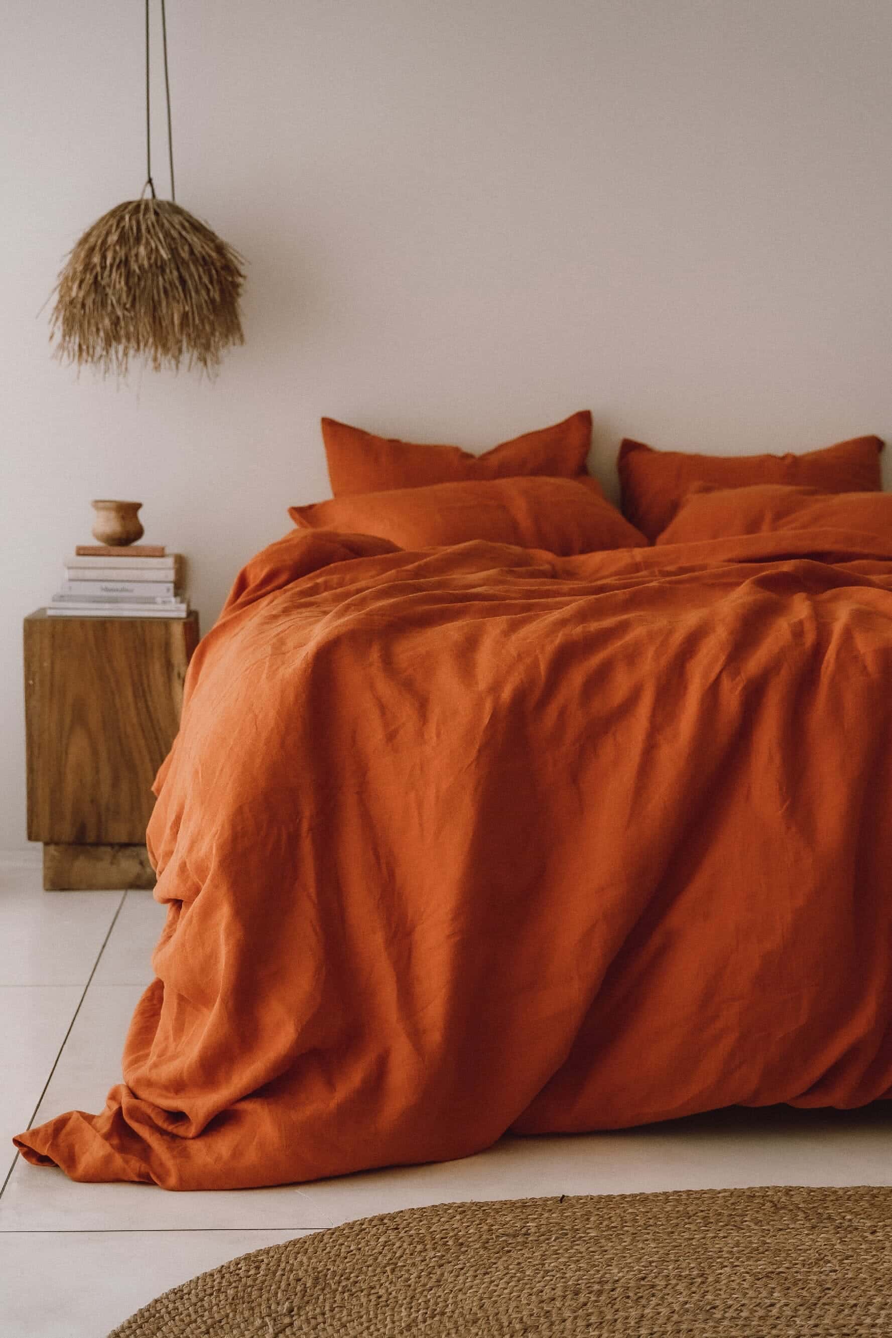 Bettbezug in gebranntem Orange