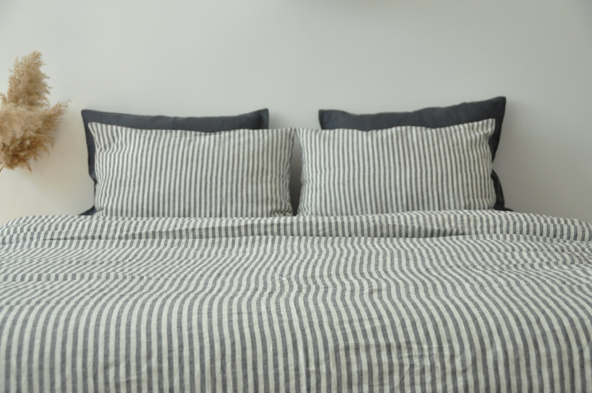 Gray striped 2024 pillow cases