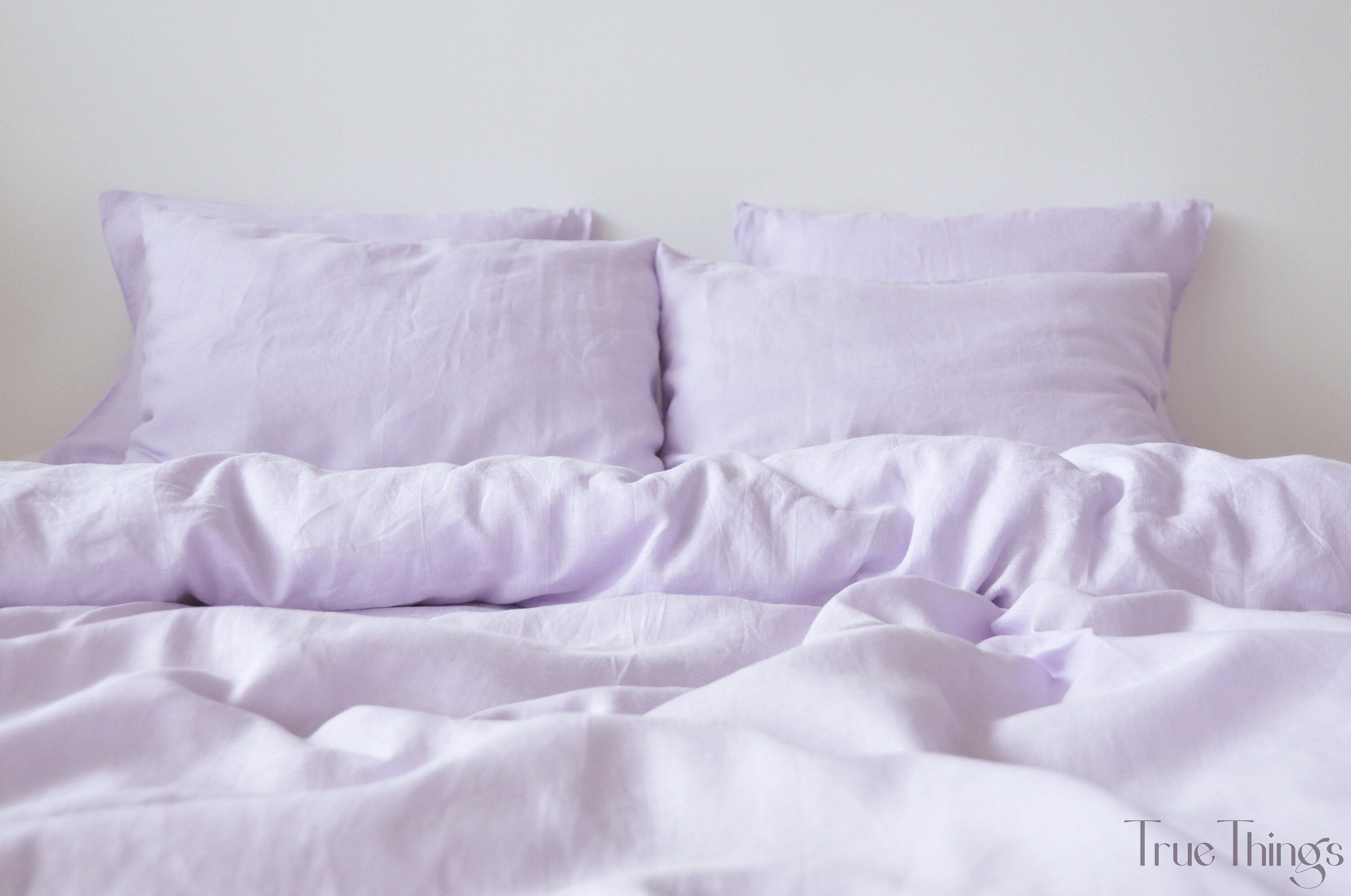 READY TO SHIP from Florida 1 Lilac linen pillowcase King Queen Standard Euro Decorative Toddler, Body, Lumbar, Custom size Envelope closure