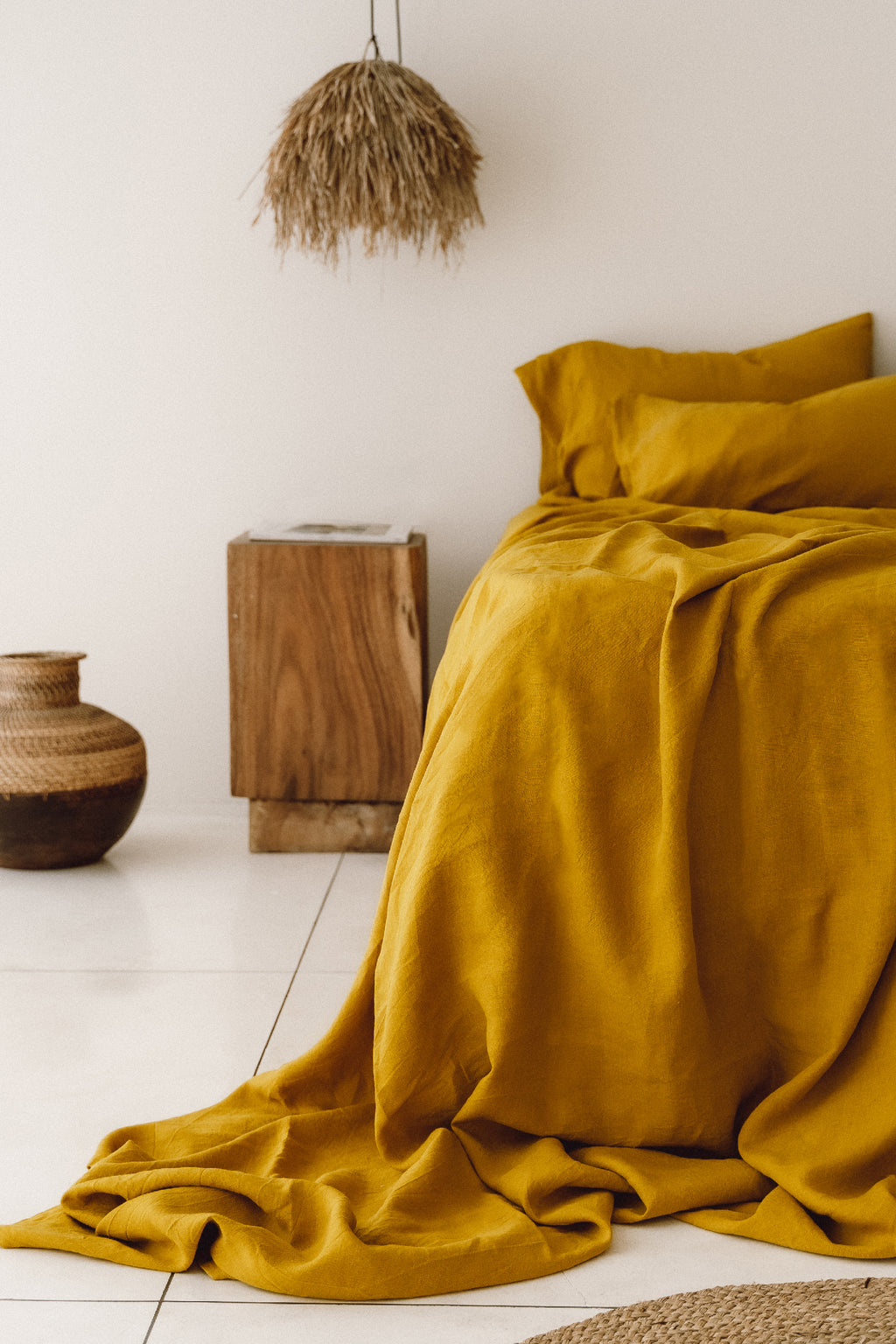 Ochre fitted sheet