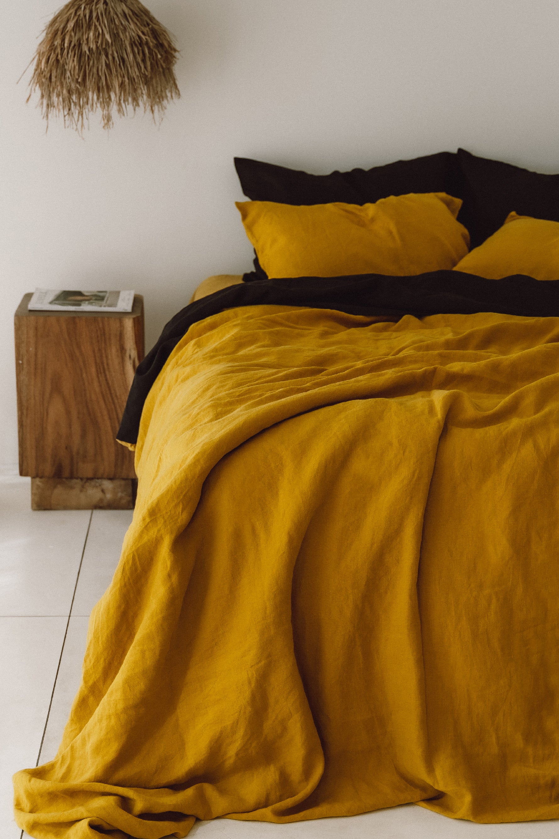Housse de couette ocre