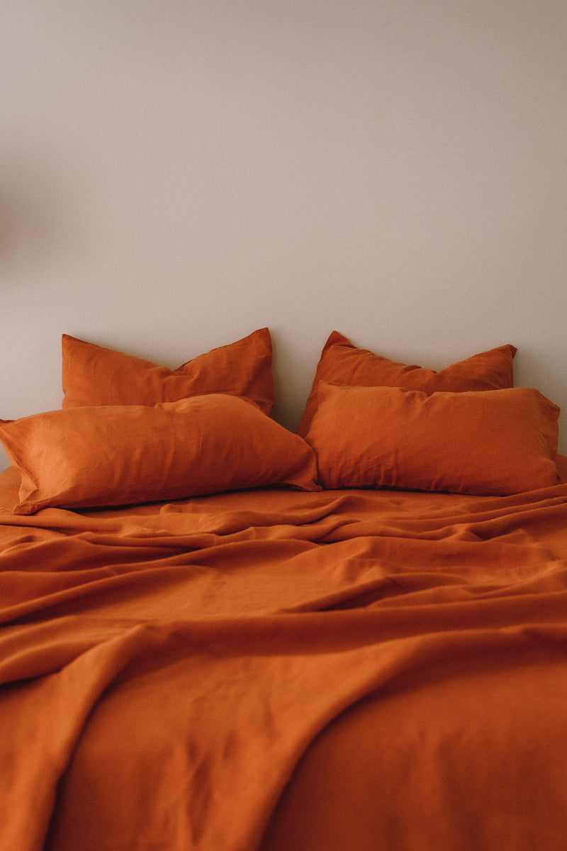 Burnt orange flat sheet