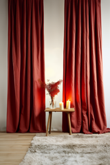 Ready to ship Redwood linen curtains