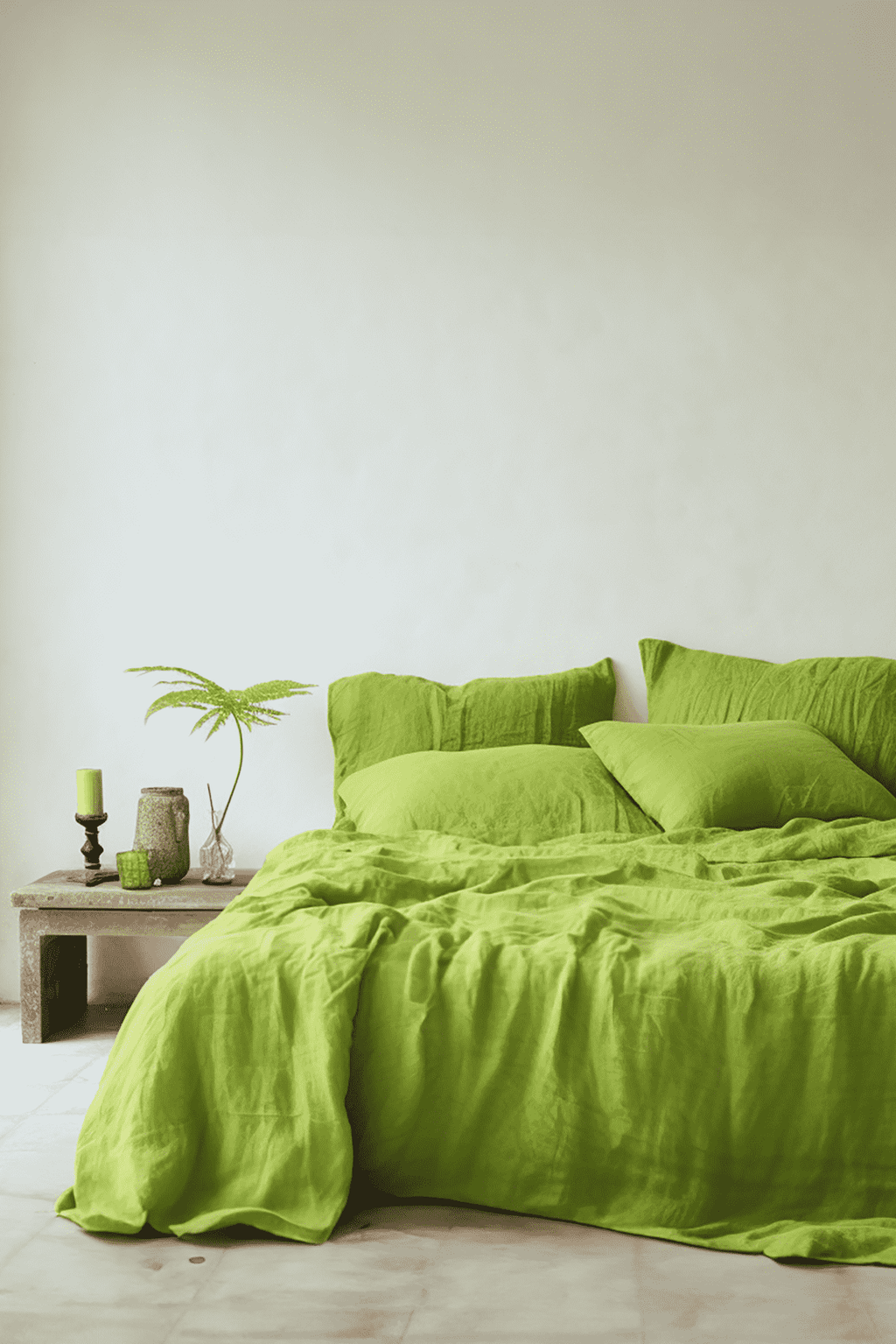 Drap plat vert chartreuse