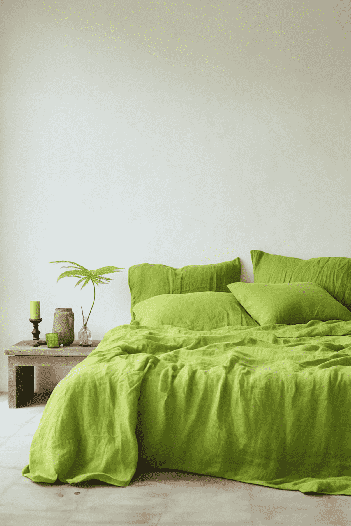 Drap plat vert chartreuse