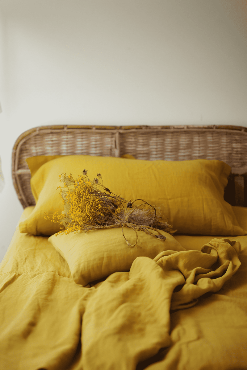 True Things Mustard Pillowcase US Queen 2 Pillowcases Set