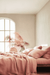 Sunset pink pillowcase
