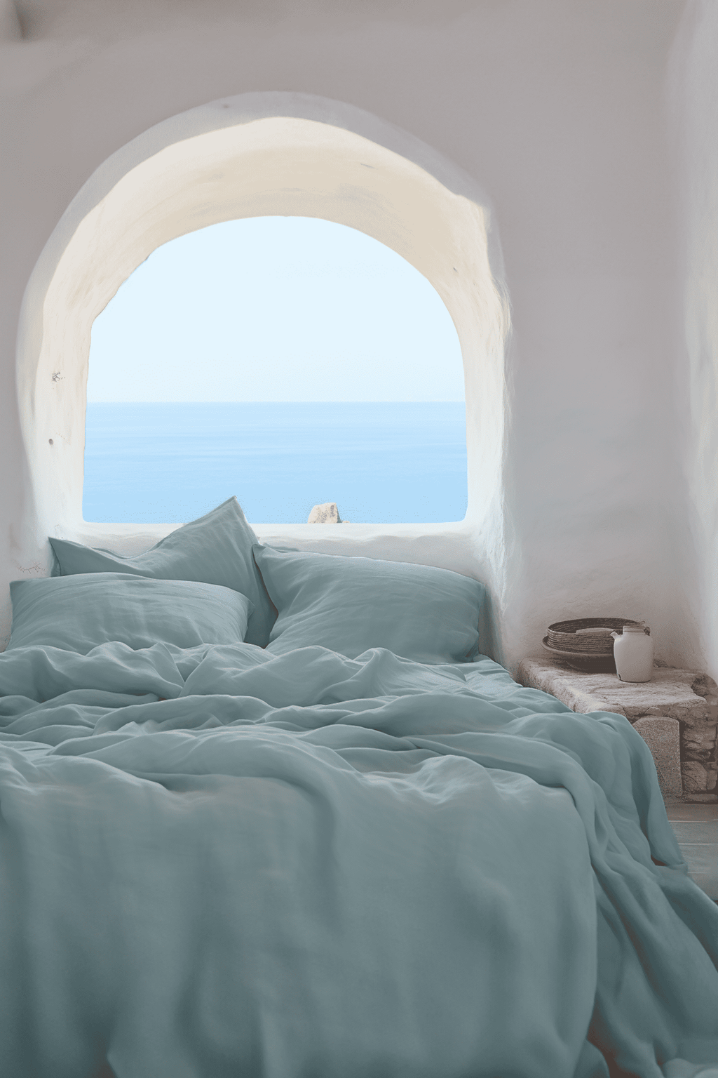 Drap plat en verre de mer