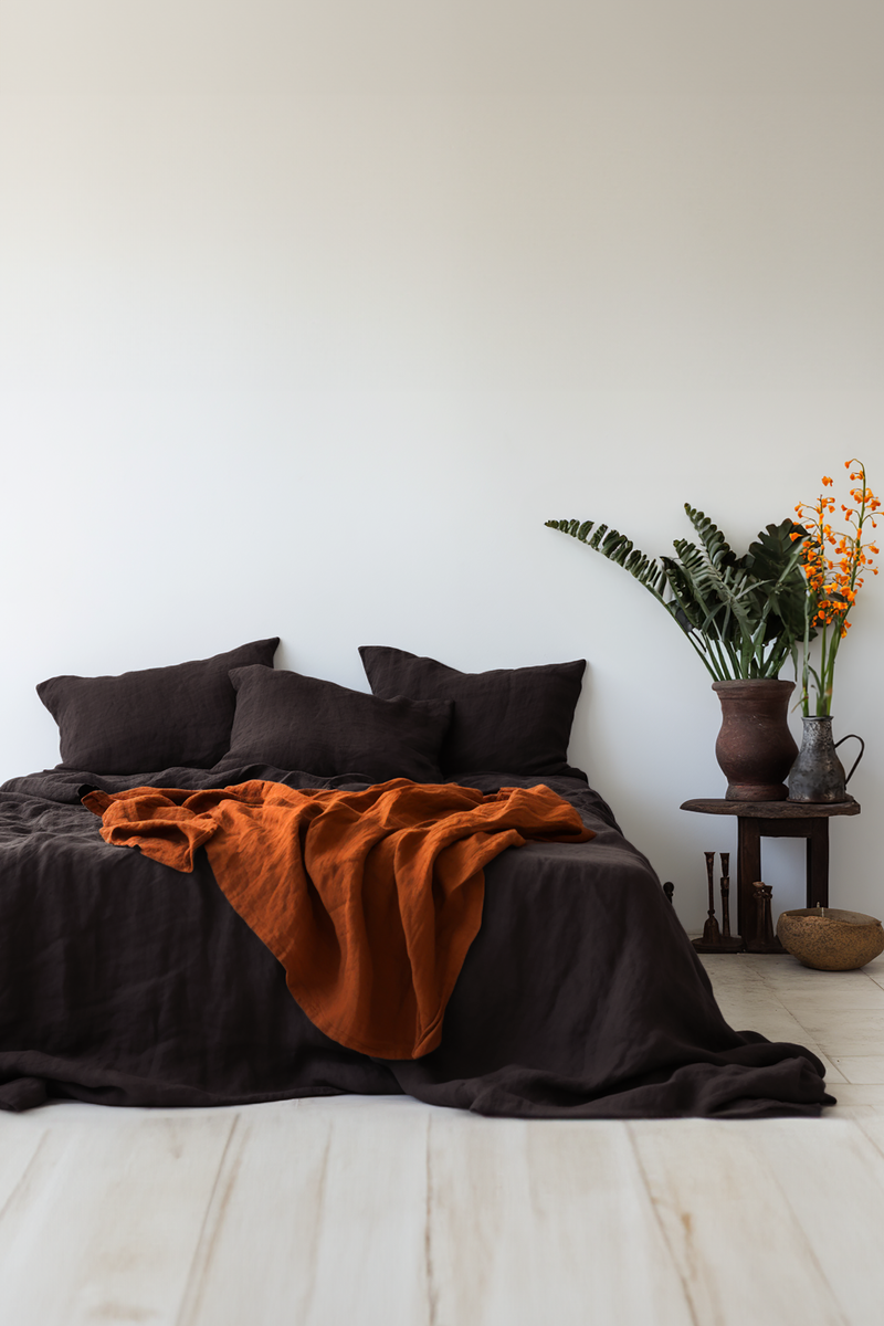 Ensemble de draps marron