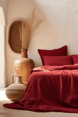 Maroon pillowcase
