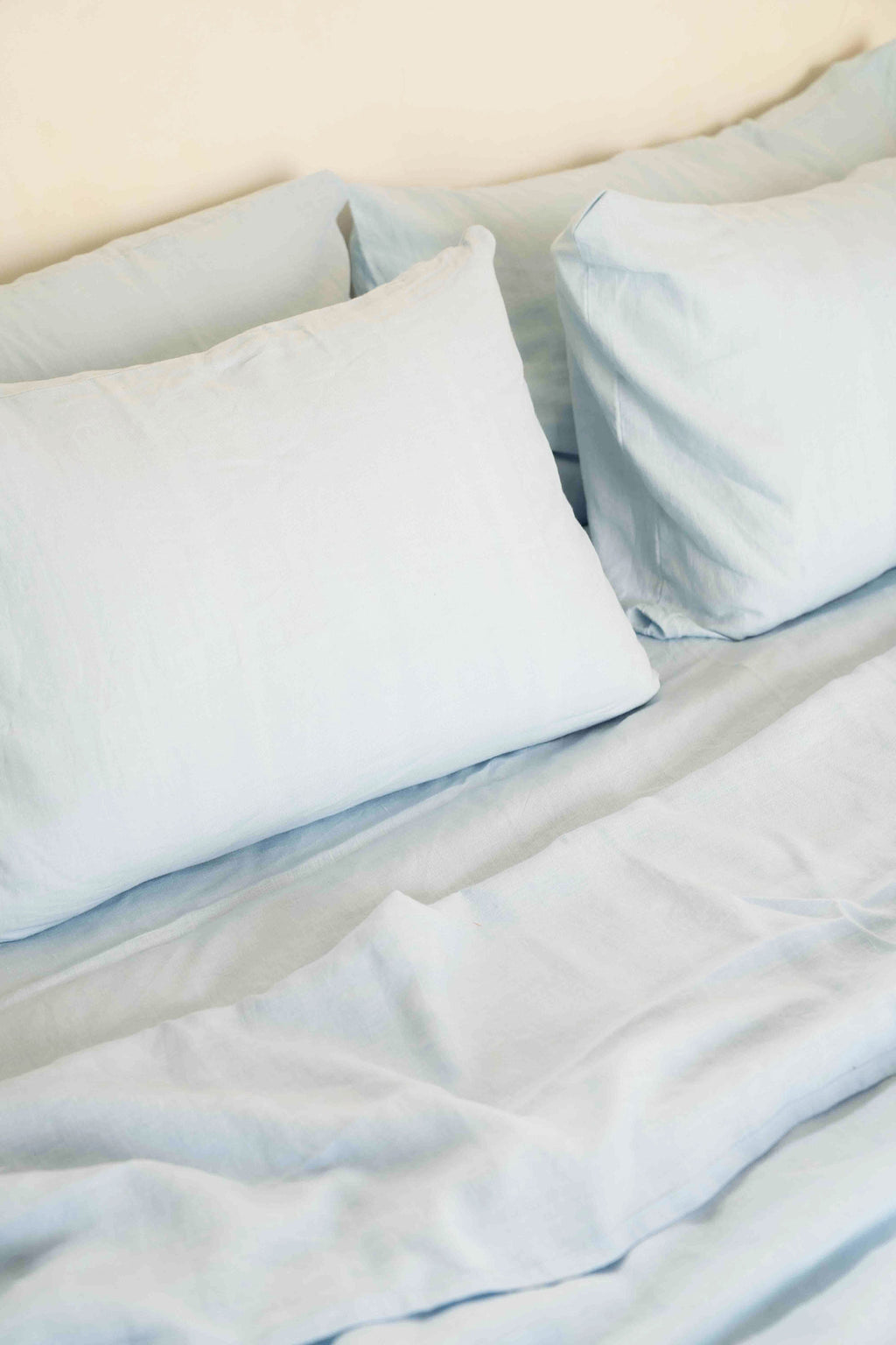 READY TO SHIP from Florida Sky Blue Linen Pillowcase, Envelope Closure, Euro, King, Queen, Standard