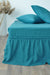 Sea wave linen wrap around bed skirt