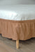 Clay linen wrap around bed skirt