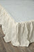 White dust linen ruffle bed skirt