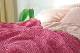 Carmin waffle coverlet