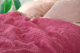 Carmin waffle coverlet