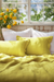 Chartreuse yellow Oxford sham pillow cover