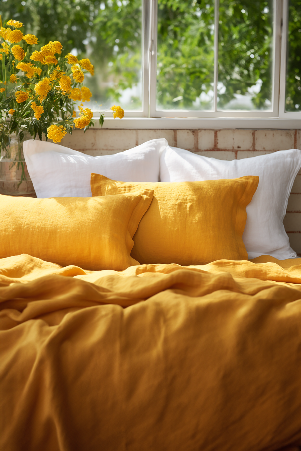 Turmeric Oxford sham pillow cover