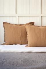 Clay Oxford sham pillow cover
