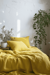 Lemon yellow heavy weight pillowcase