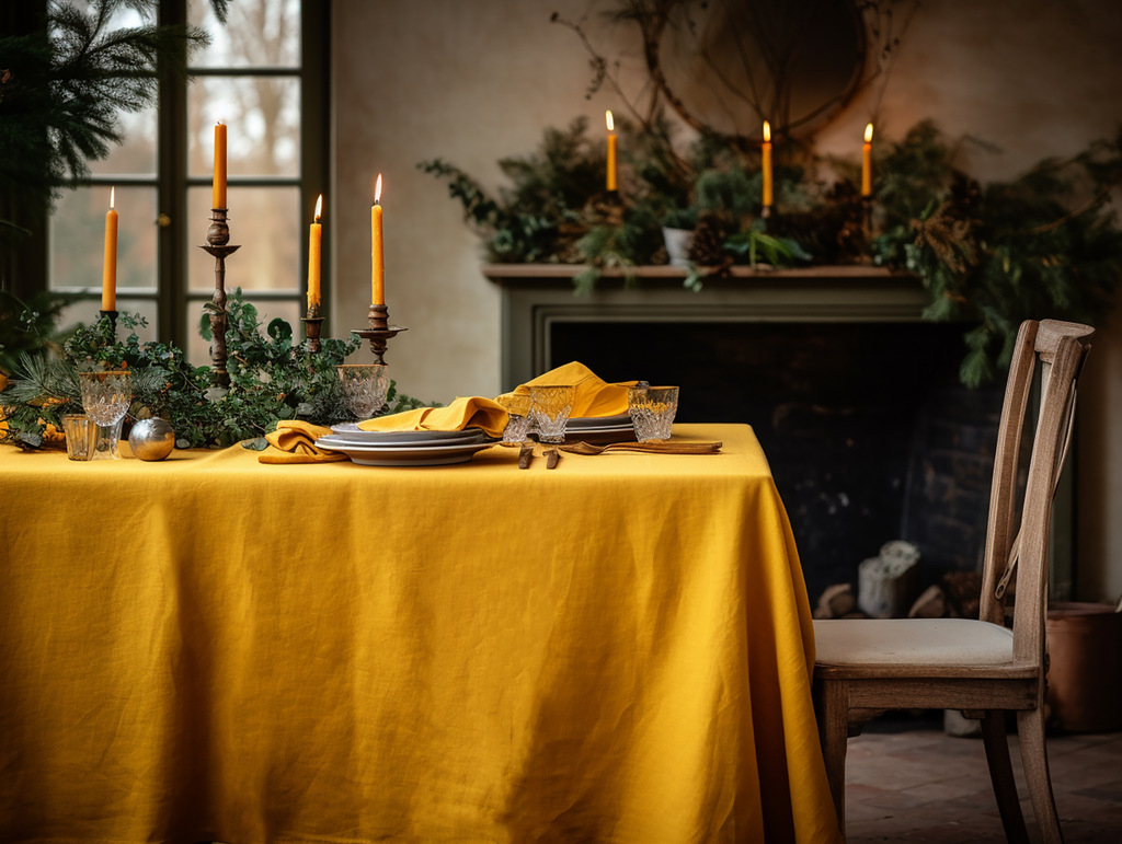 Turmeric tablecloth