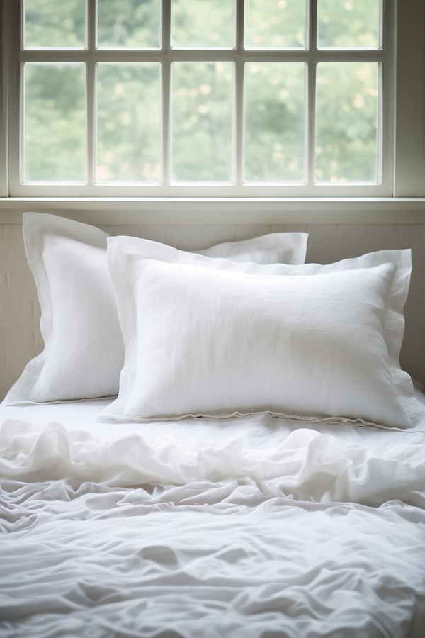 White Oxford sham pillow cover