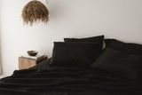 Schwarzes Bettlaken-Set