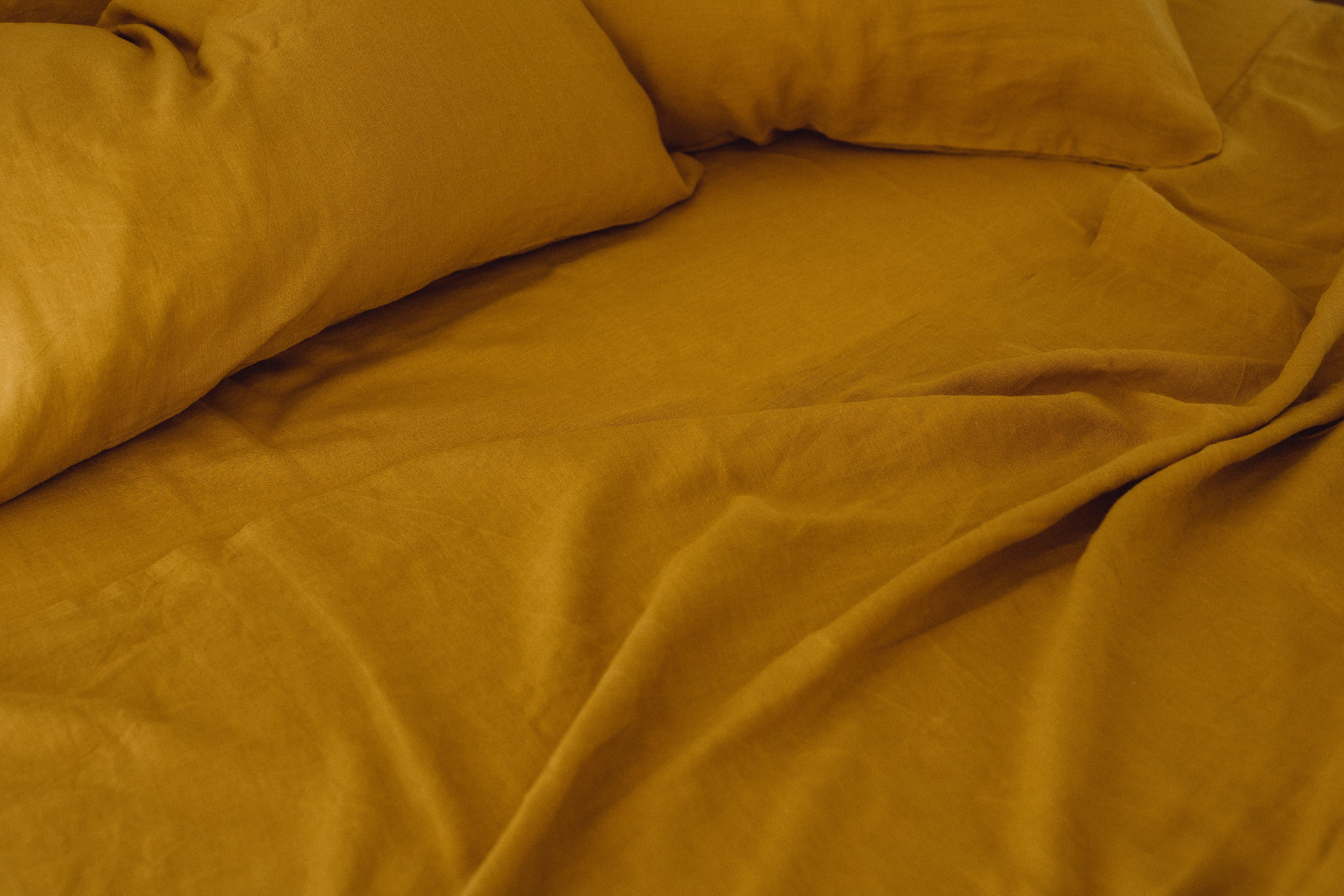 Ochre fitted sheet