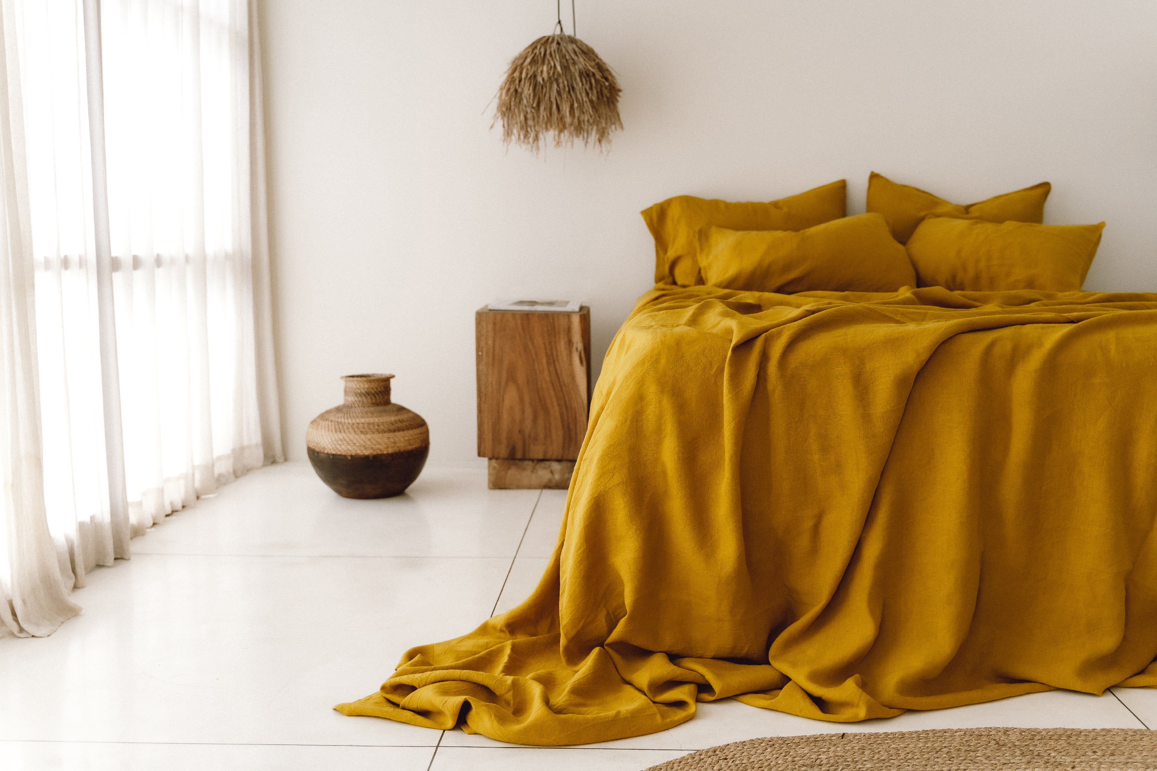 Ochre pillowcase