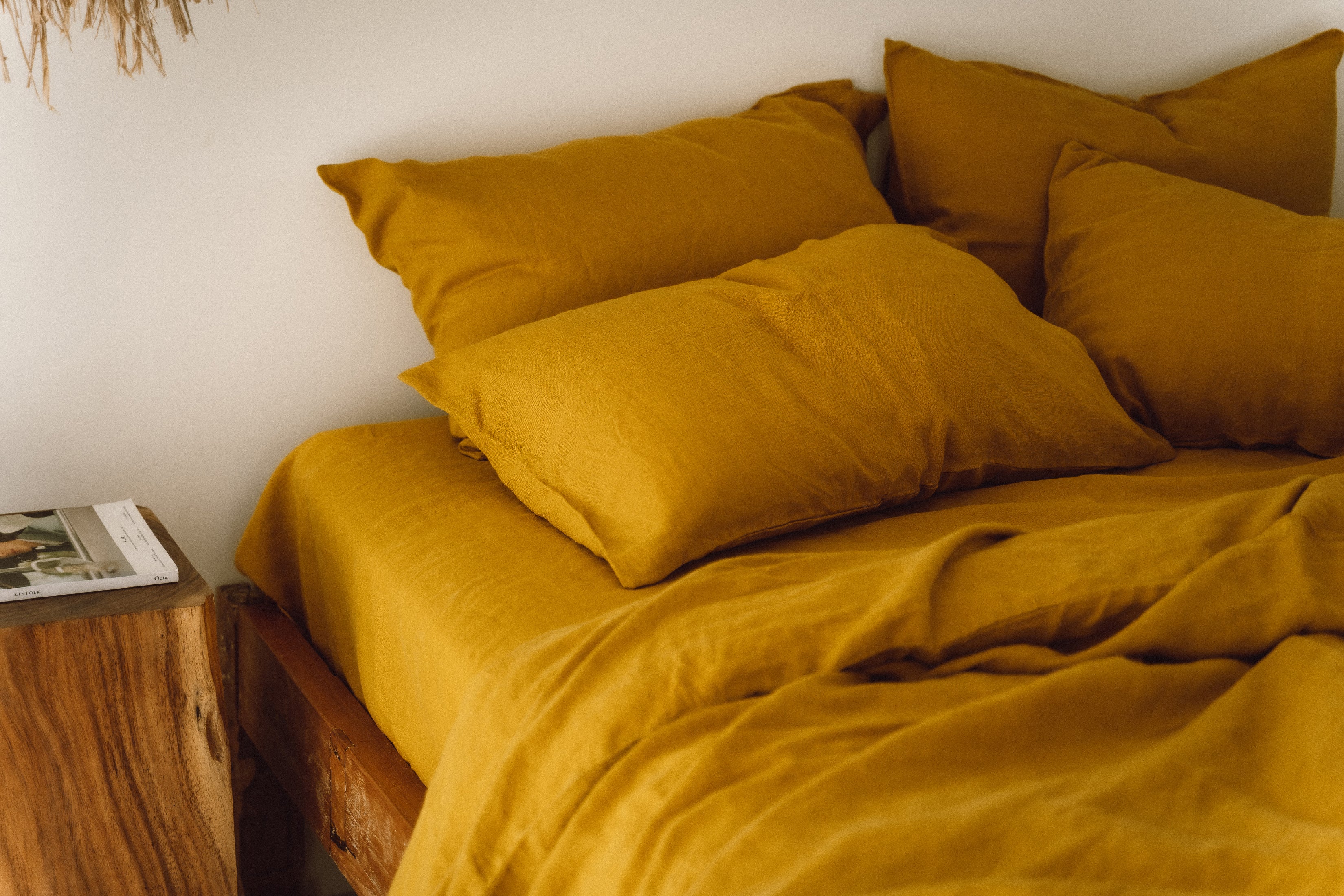 Housse de couette ocre