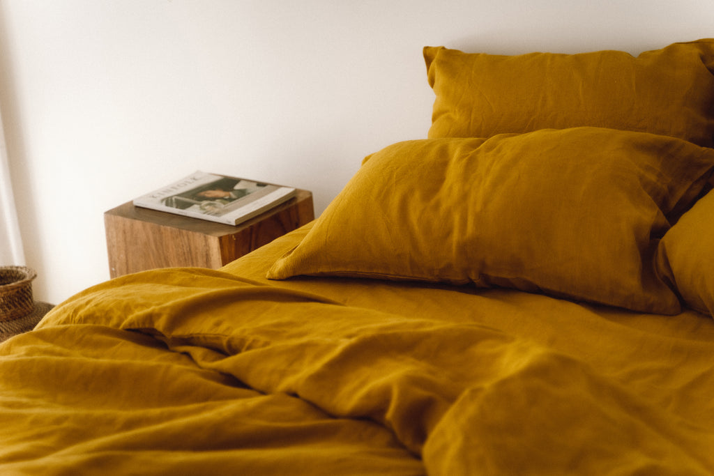 Housse de couette ocre