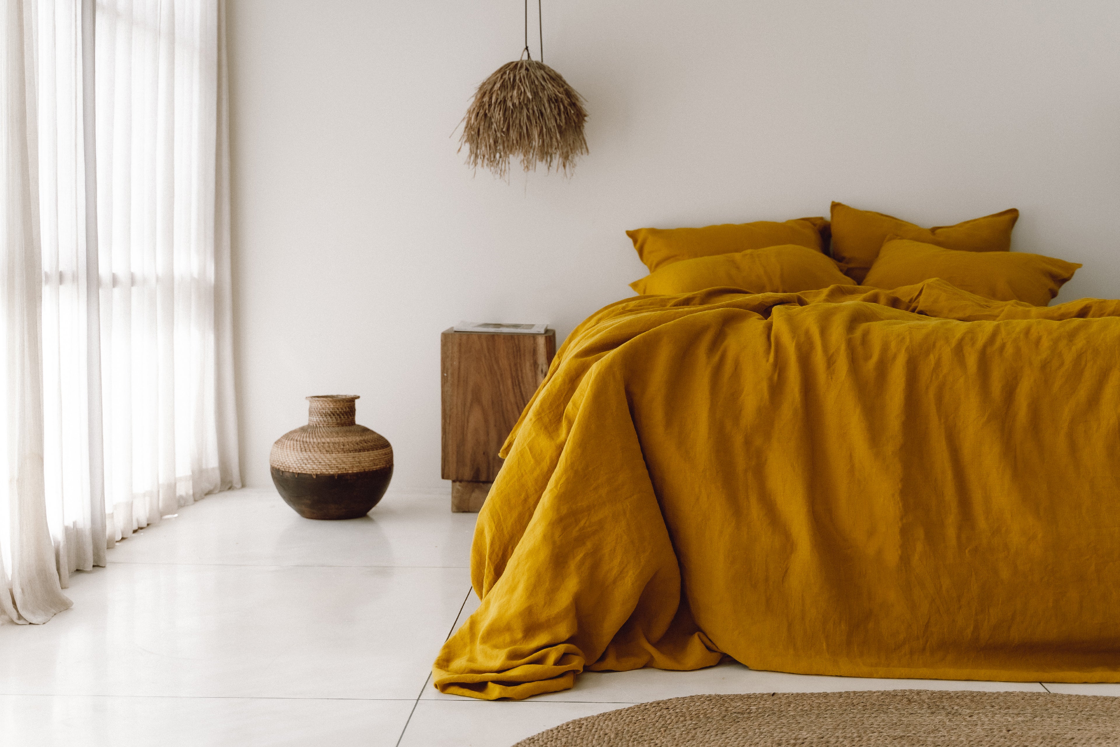 Housse de couette ocre