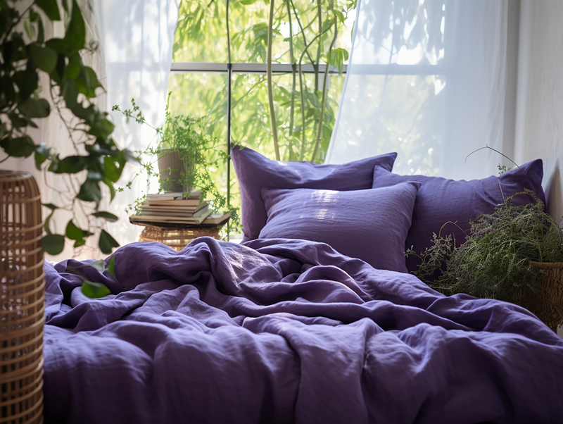 Violet pillowcase