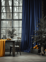 Indigo curtains