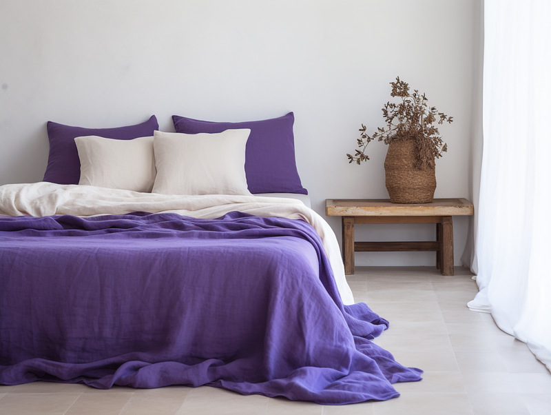 Violet fitted sheet