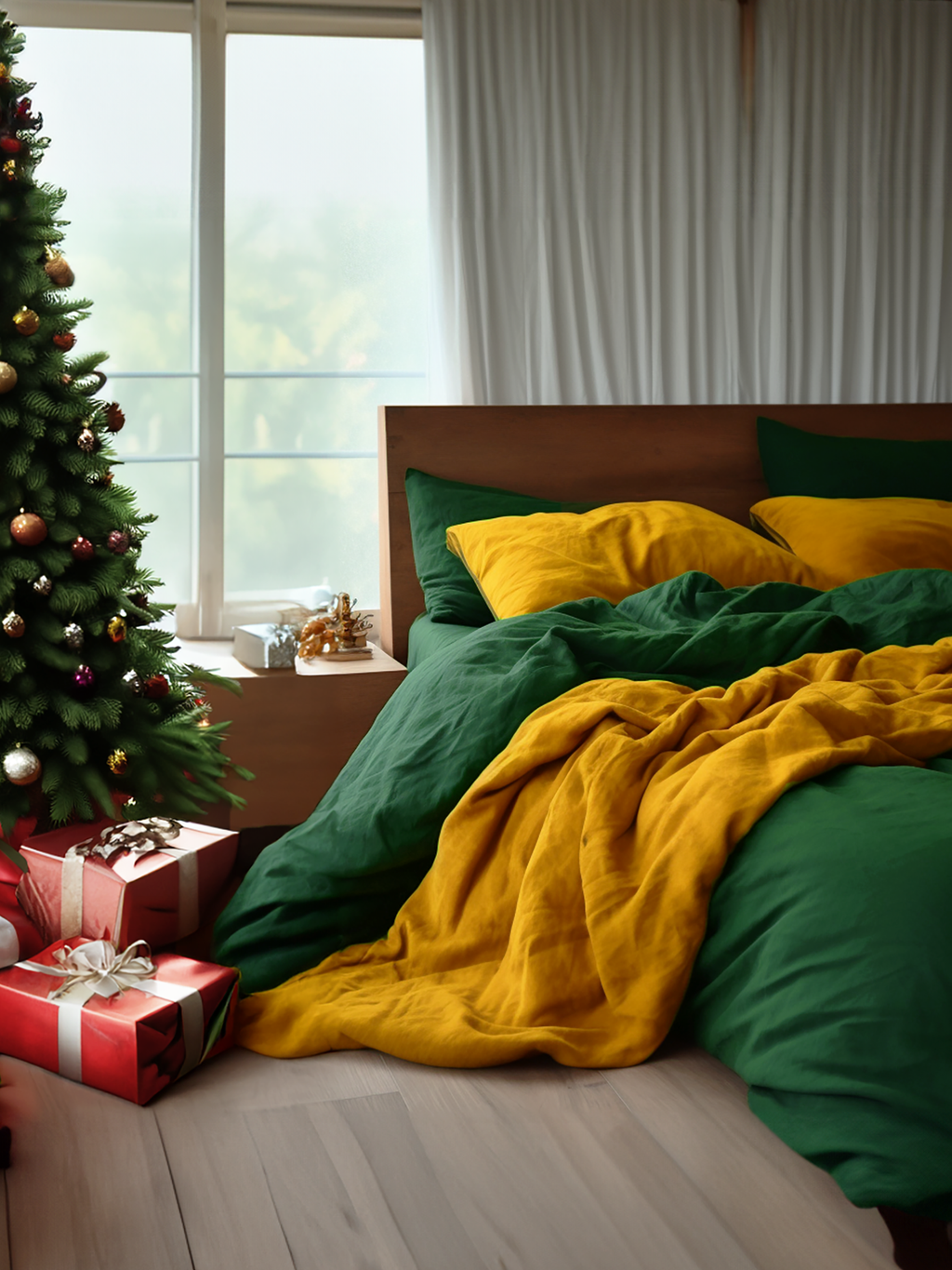 Weihnachts-Kurkuma-Tagesdecke
