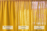 Bright yellow linen curtains