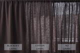 Brown linen curtains