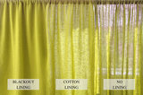 Chartreuse yellow linen curtains