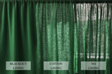 Forest green linen curtains