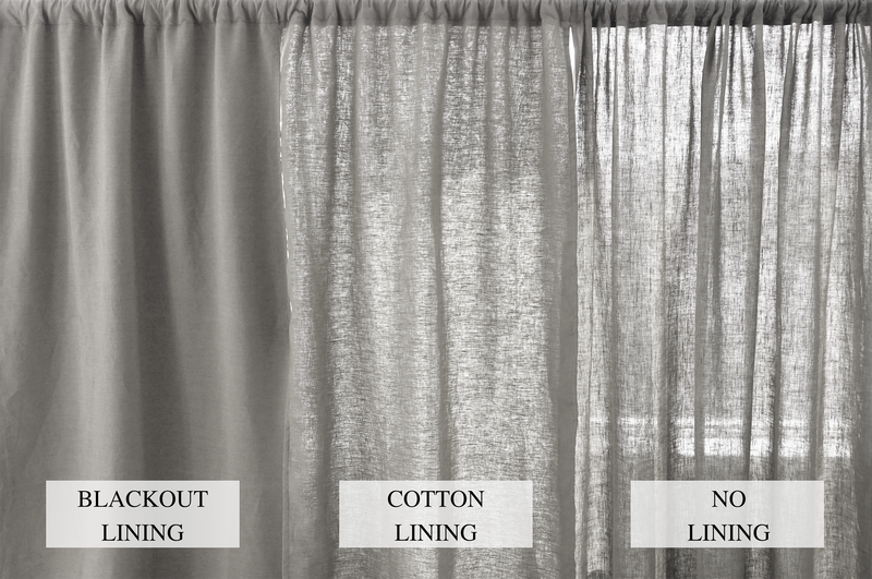 Light gray linen curtains