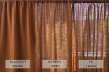 Cinnamon linen curtains