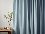 Sky blue linen curtains