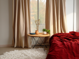Caramel linen curtains
