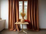 Cinnamon linen curtains