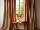 Clay linen curtains