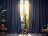 Indigo curtains