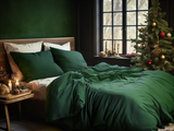 Christmas Forest green duvet cover