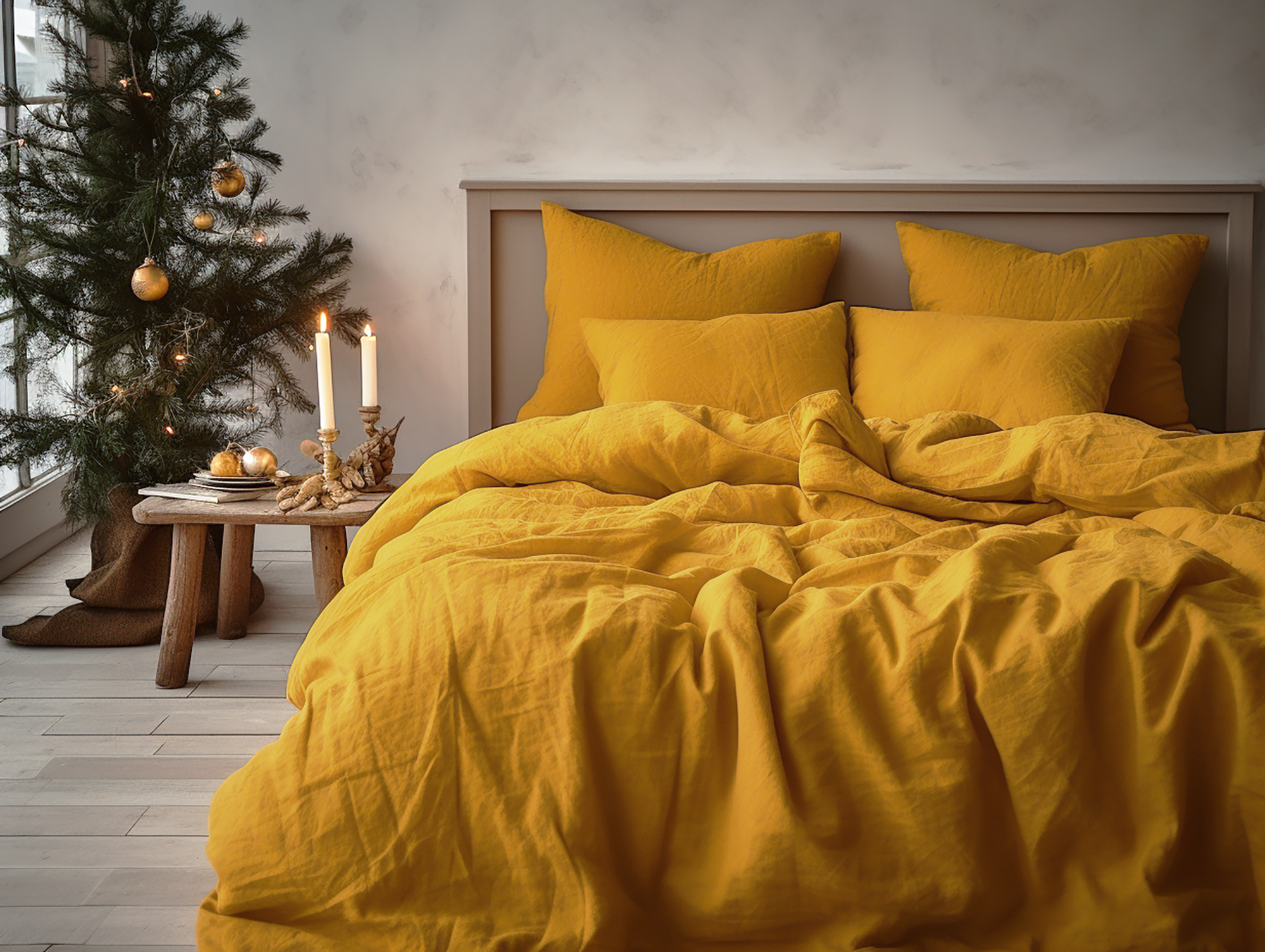 Christmas Turmeric duvet cover