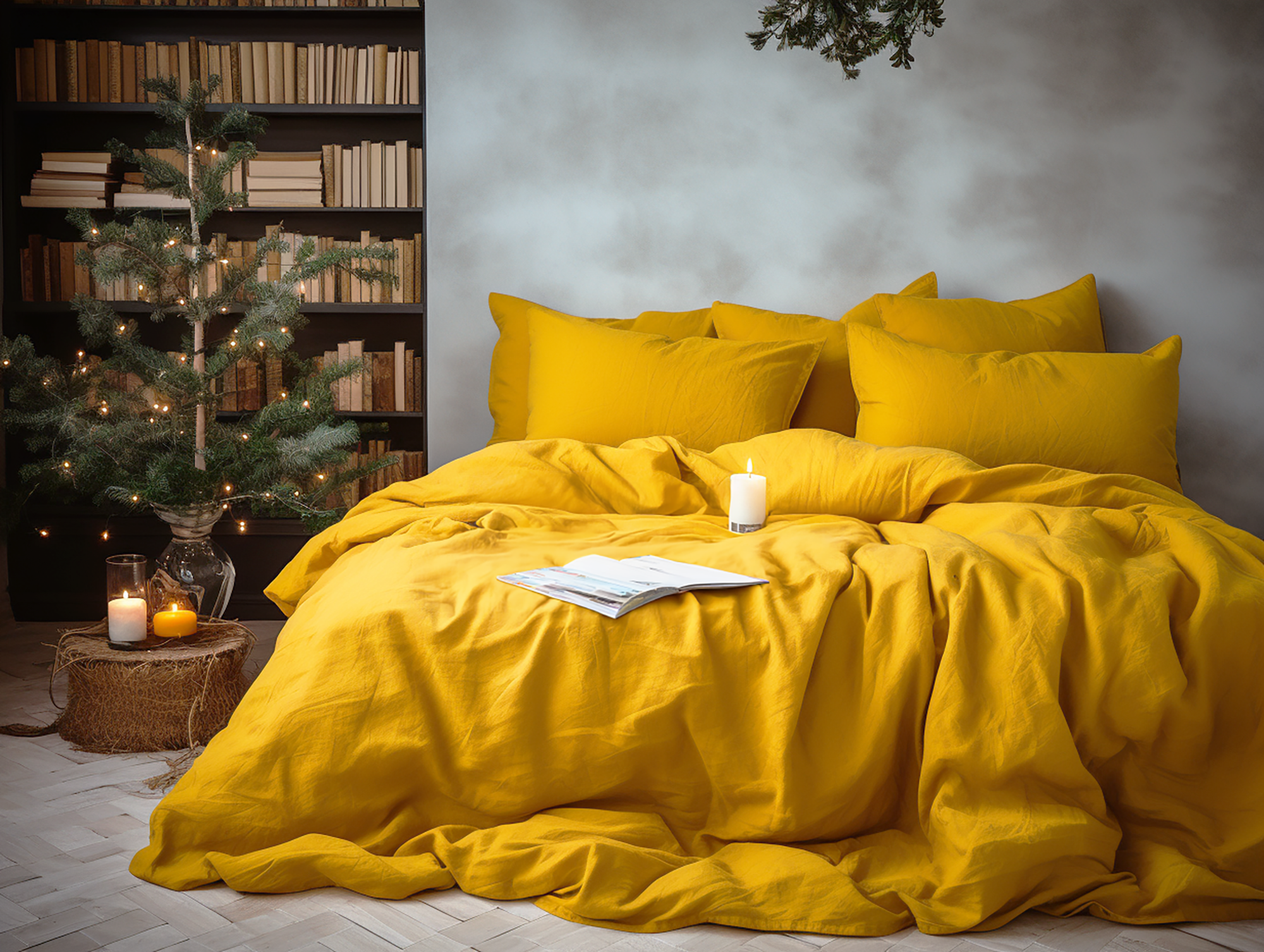Christmas Turmeric duvet cover